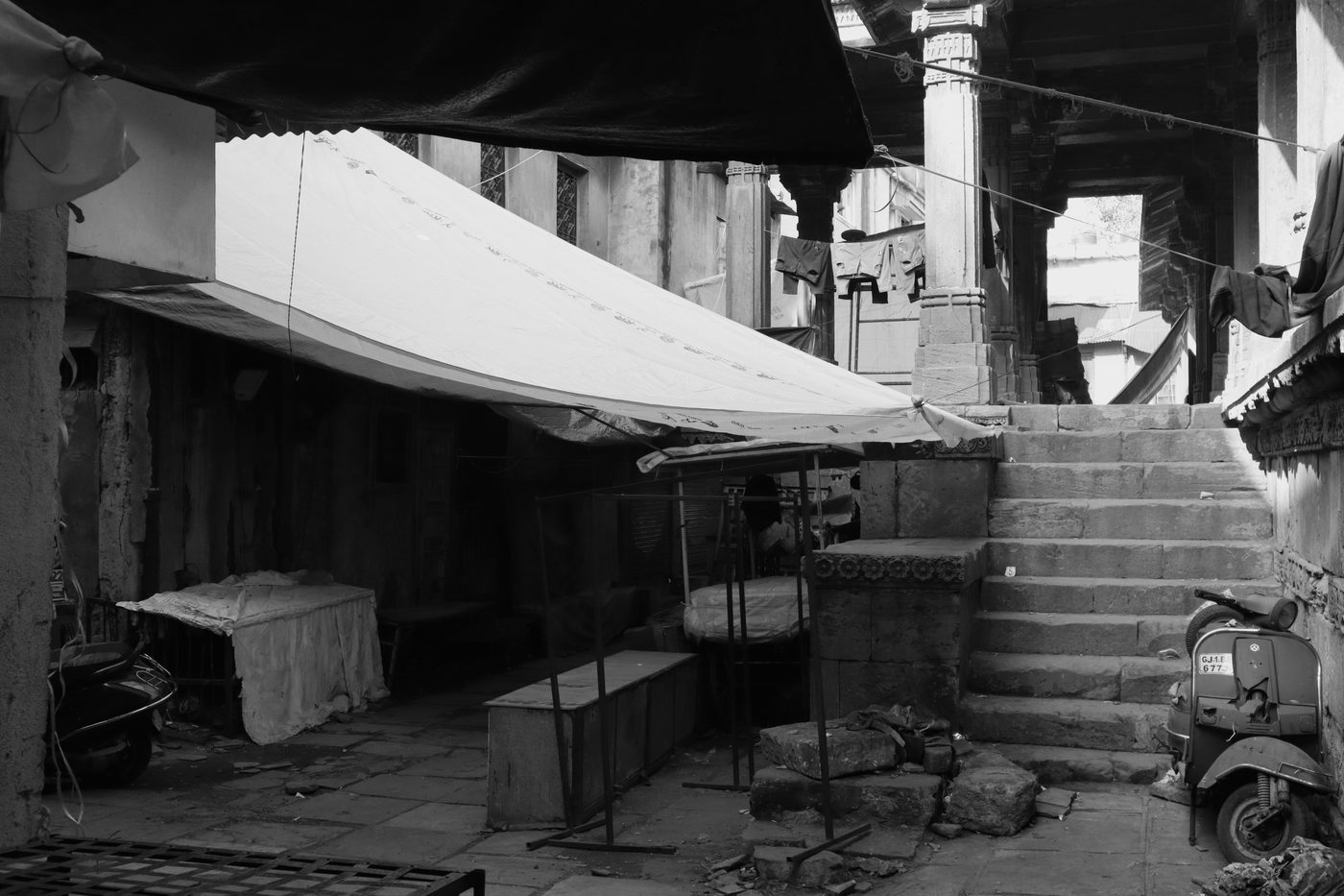 A pol courtyard in the old city of Ahmedabad
